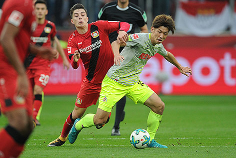 © GEPA/Tay DucLam Kai Havertz (Leverkusen) und Yuya Osako (Köln)