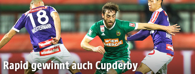 Szene aus dem Match Rapid gegen Austria
