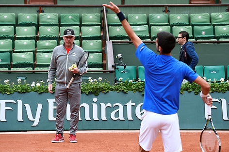 Boris Becker als Trainer von Novak Djokovic (SRB)
