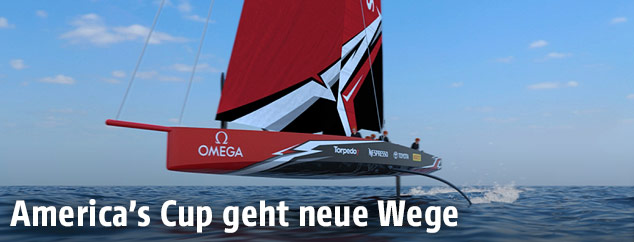 Ein Rendering des Bootes AC75 des Emirates Team New Zealand