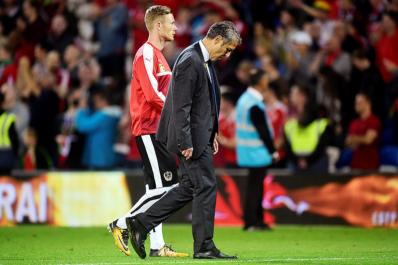 © Reuters/Rebecca Naden ÖFB-Teamchef Marcel Koller nach dem Spiel gegen Wales in Cardiff