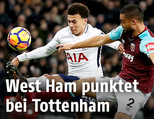 Dele Alli (Tottenham) und Winston Reid (West Ham)