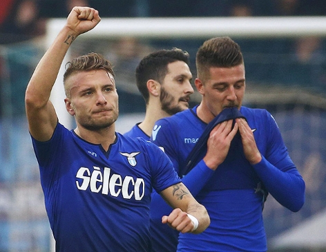 © APA/AP/Elisabetta Baracchi Jubel von Ciro Immobile (Lazio)