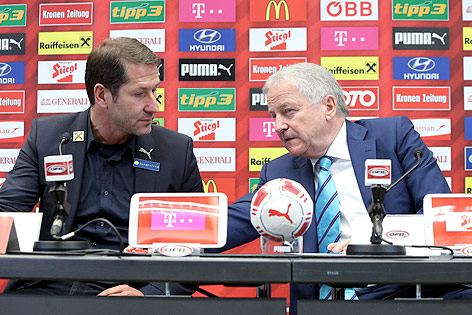 Franco Foda und Leo Windtner