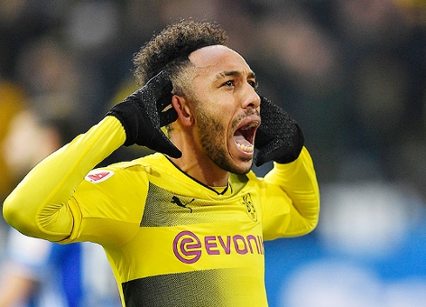 Jubel von Pierre-Emerick Aubameyang (Dortmund)