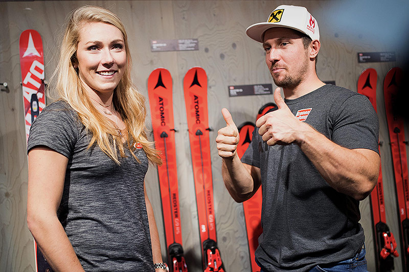 © APA/Barbara Gindl Mikaela Shiffrin und Marcel Hirscher