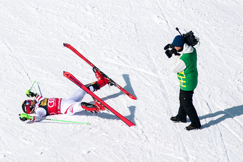 © GEPA/Matic Klansek Marcel Hirscher und ein Kameramann