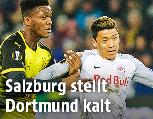 Szene aus dem Spiel Salzburg - Dortmund
