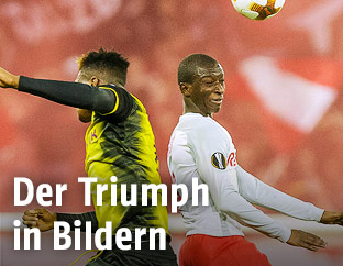 Szene aus dem Spiel Salzburg - Dortmund