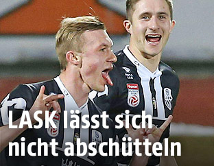 Jubel des LASK-Spielers Thomas Goigiger