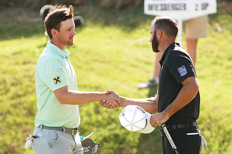 © APA/AFP/Getty Images/Darren Carroll Bernd Wiesberger und Dustin Johnson