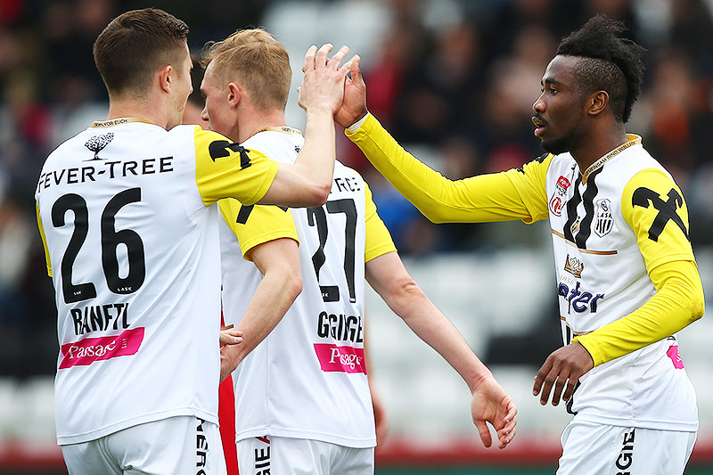 Reinhold Ranftl (LASK), Thomas Goiginger (LASK) und Samuel Tetteh (LASK)