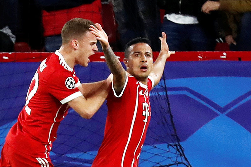 © Reuters/Sergio Perez Jubel bei Bayern