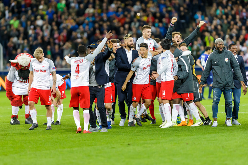 Spielszene Salzburg - Lazio