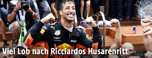 Daniel Ricciardo mit seinem Team
