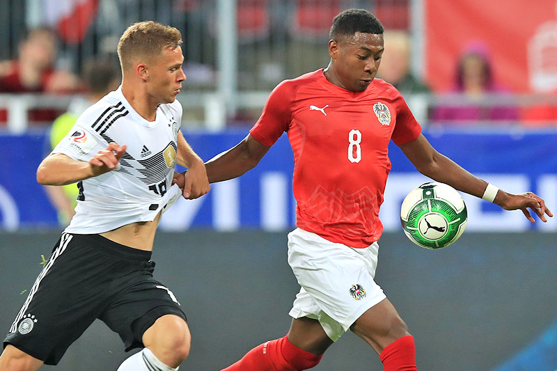 David Alaba (Österreich) im Spiel gegen Deutschland