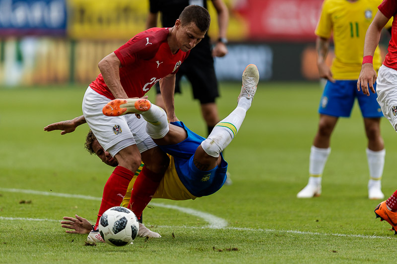 © ORF.at/Dominique Hammer Spielszene vom Länderspiel Österreich - Brasilien