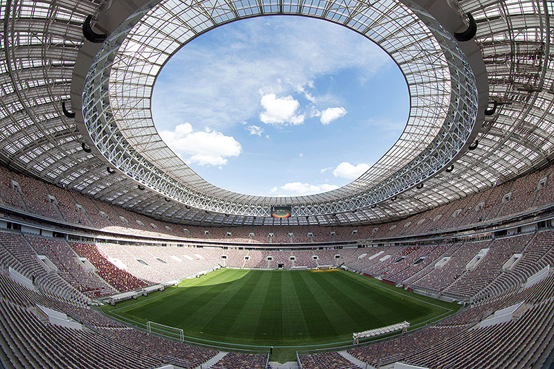 Das Luzhniki Stadion in Moskau