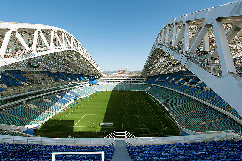 © AP/Artur Lebevev Das Fisht Olympic Stadion in Sotchi