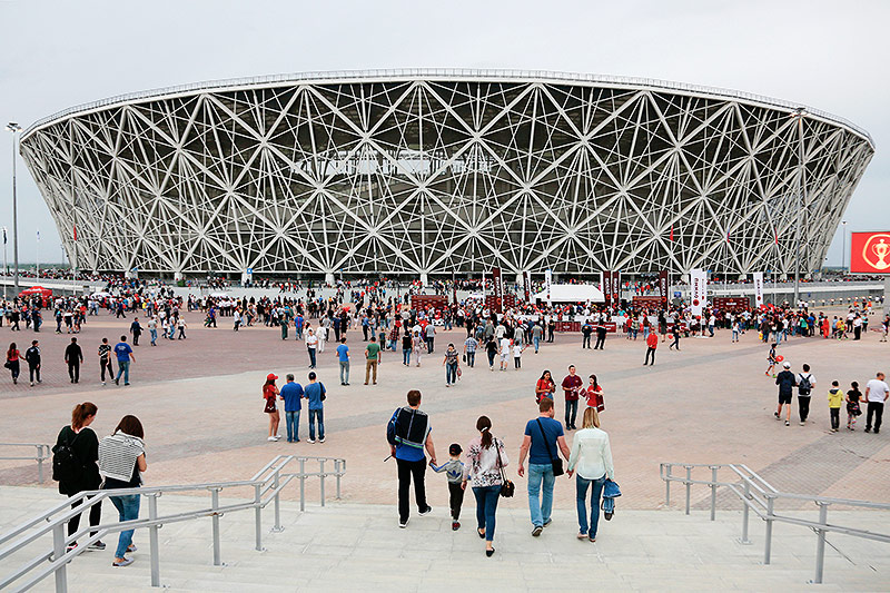 © AP/Dmitriy Rogulin Das Weltmeisterschaftsstadion in Wolgograd