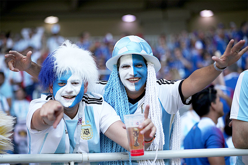 Argentinische Fans im Stadion