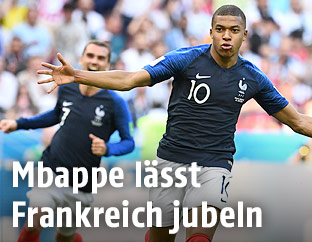 Jubel des französischen Nationalspielers Kylian Mbappe