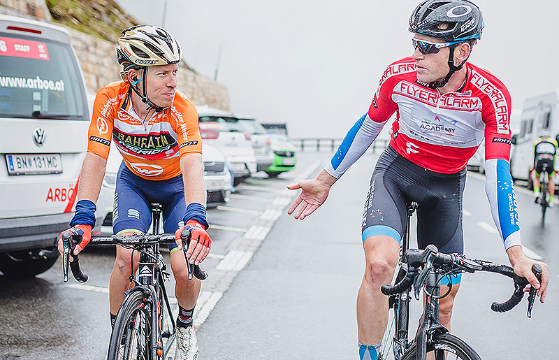 © APA/EXPA/Jfk Hermann Pernsteiner (AUT, Bahrain - Merida) und Ben Hermans (BEL, Israel Cycling Academy)