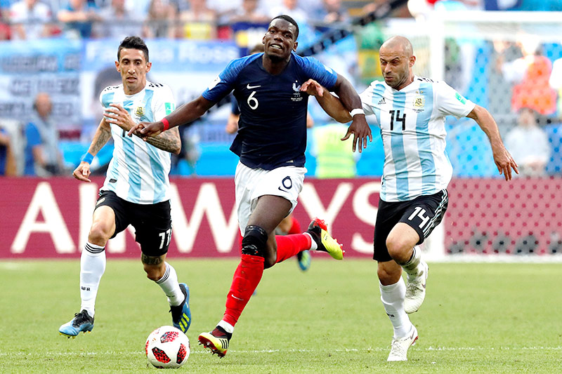 © Reuters/Carlos Garcia Rawlins Szene aus dem Match Frankreich gegen Argentinien