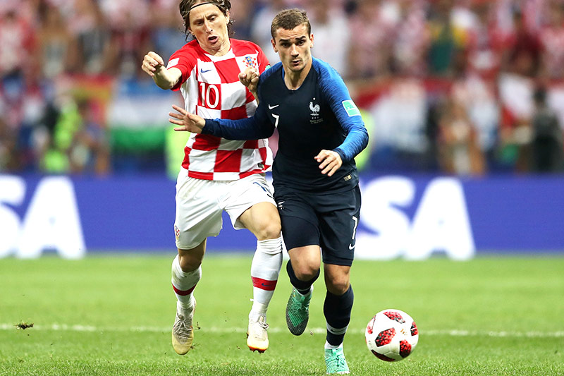 © Reuters/Carl Recine Szene aus dem Match Frankreich gegen Kroatien