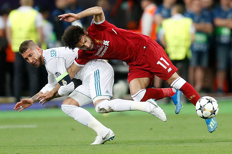 Sergio Ramos (Real) und Mohamed Salah (Liverpool)