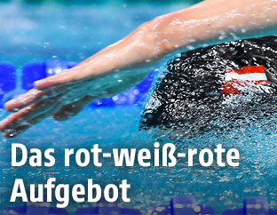 &Ouml;sterreichfahne auf Schwimmhaube