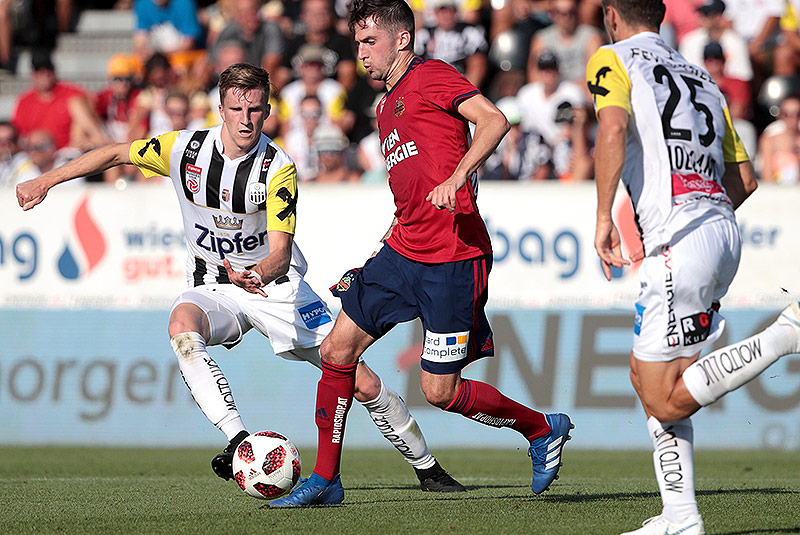 © GEPA/Walter Luger Philipp Wiesinger (LASK) und Christoph Knasmuellner (Rapid)