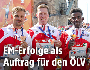 Christian Steinhammer, Peter Herzog und Lemawork Ketema